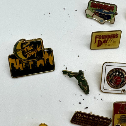 Lot Of 60+ Mcdonalds pins, mcdonalds worker pins, executive pin, and more