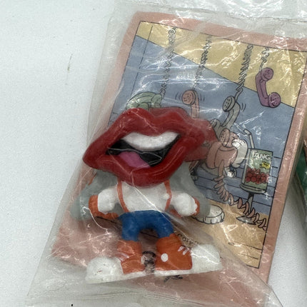 LOT OF 4 Vintage 1980s Applause General Foods Tang Hot Lip SEALED PVC Toy Figure