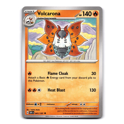 Volcarona Uncommon SV03: Obsidian Flames 041/197 NM