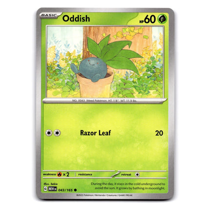 Oddish Common SV: Scarlet & Violet 151 043/165 NM