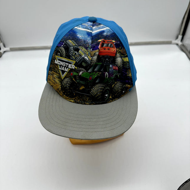 VTG Monster Jam baseball hat cap youth snapback all over print monster truck
