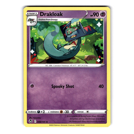 Drakloak Uncommon SWSH12: Silver Tempest 088/195 NM