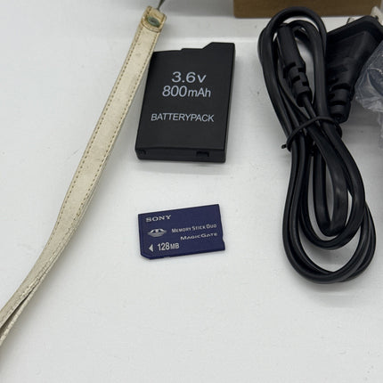 Sony PSP-1000 Console White Japan Model PSP Tested Working W/ Charger, Memory,