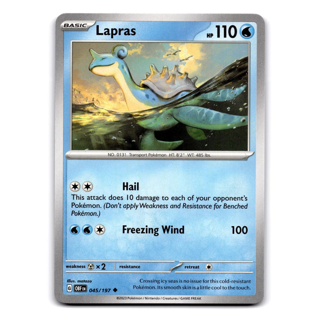 Lapras Uncommon SV03: Obsidian Flames 045/197 NM