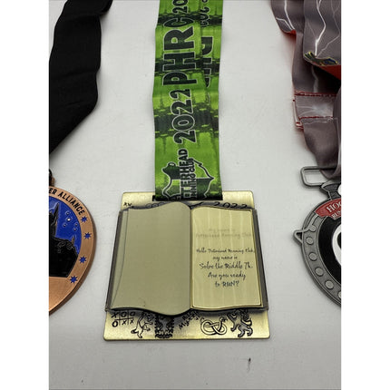 Harry Potter Hogwarts Running Club Race Medals Medallions W/ Lanyards Potterhead