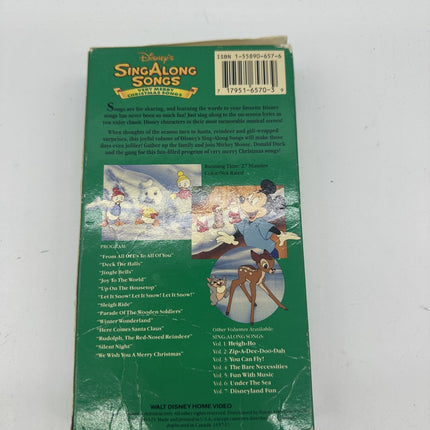 Disney Sing Along Songs Very Merry Christmas Song Vol. 8 VHS 1997 - Tested Ok