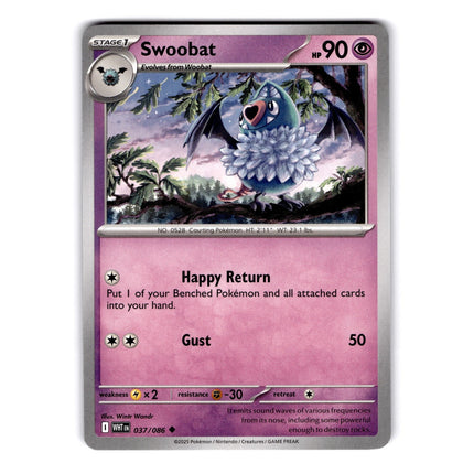 Swoobat Uncommon SV: White Flare 037/086 NM