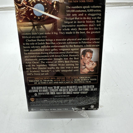 Ben-Hur VHS, 2001, 2-Tape Set, Charleston Heston NEW SEALED