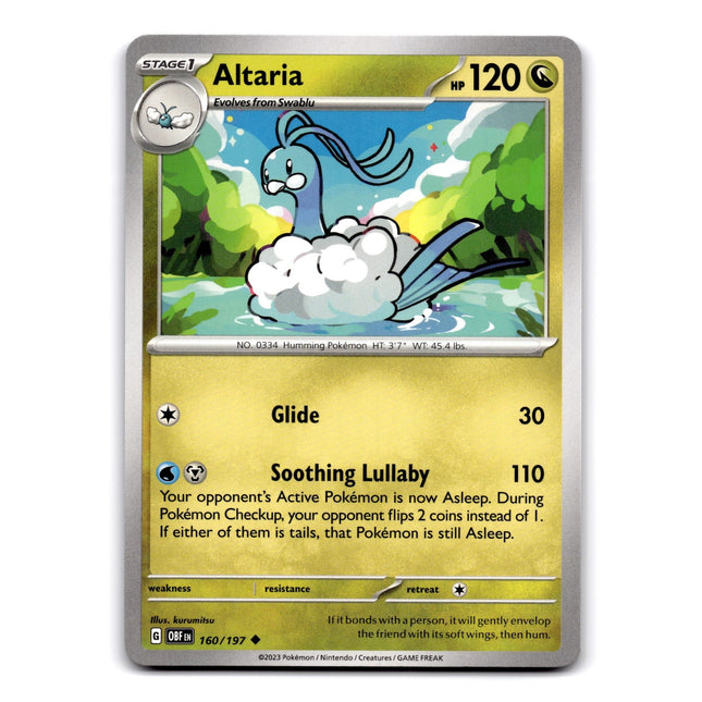 Altaria Uncommon SV03: Obsidian Flames 160/197 NM