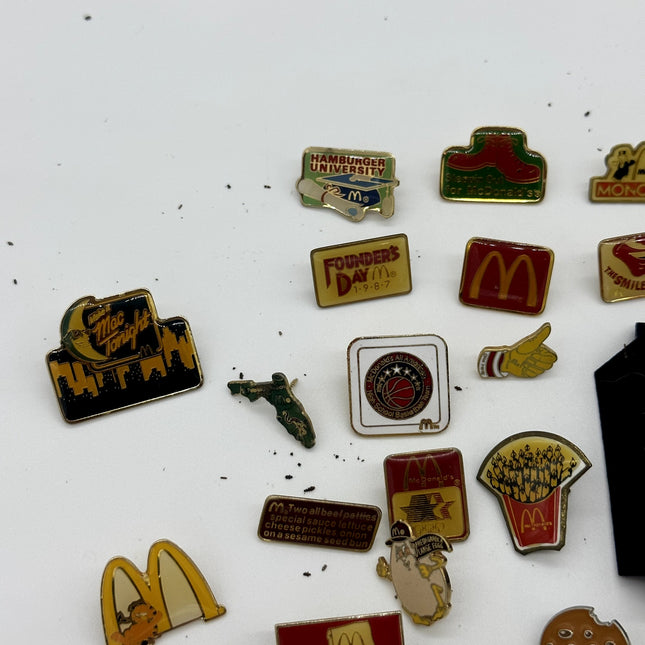 Lot Of 60+ Mcdonalds pins, mcdonalds worker pins, executive pin, and more