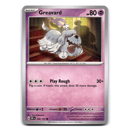 Greavard Common SV03: Obsidian Flames 100/197 NM