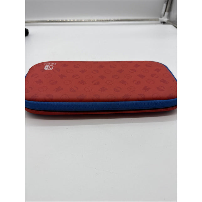 Mario Red & Blue Nintendo Switch V2 Oled Slim Travel Case - Fits Lite V1 V2 Also