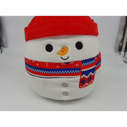 Squishmallows 8" Manny Snowman Festive Scarf Hat Plush 2023