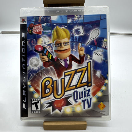 BUZZ QUIZ TV GAME FOR PS3 PLAYSTATION 3, GAME DISC, CASE, MANUAL, NO BUZZERS