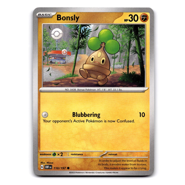 Bonsly Common SV03: Obsidian Flames 110/197 NM
