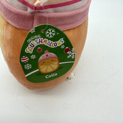 Squishmallows CELIA Winter Orange Slice 8" SB 712-2 Plush 2022 Beanie NWT