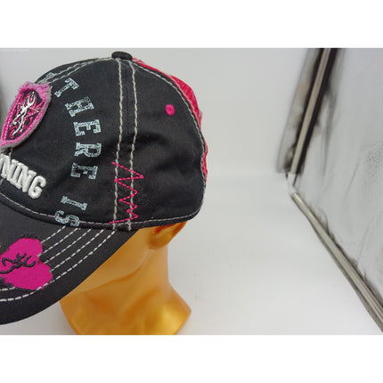 Vintage Ducks Browning Hat Cap 1990s Black hook and loop Embroidered Hunting