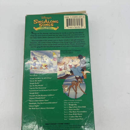 Disney Sing Along Songs Very Merry Christmas Song Vol. 8 VHS 1997 - Tested Ok