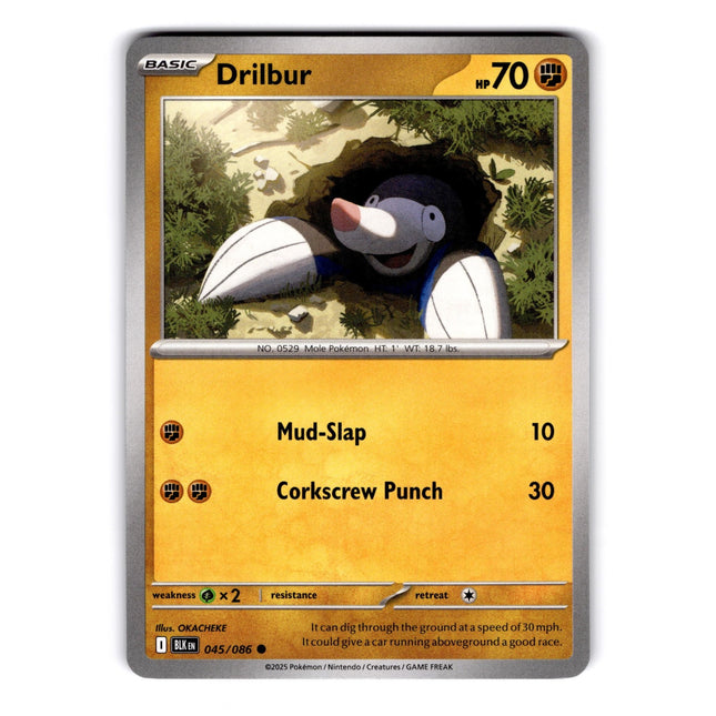 Drilbur Common SV: Black Bolt 045/086 NM