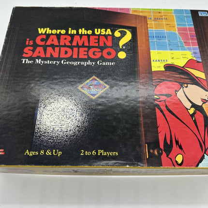 1993 Where in the USA is Carmen Sandiego? Board Game COMPLETE University Games
