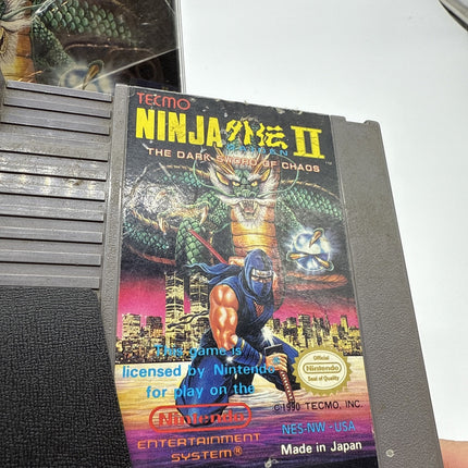 1990 NINTENDO NES TECMO NINJA GAIDEN II DARK SWORD OF CHAOS CIB HIGH GRADE