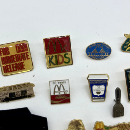 Lot Of 60+ Mcdonalds pins, mcdonalds worker pins, executive pin, and more