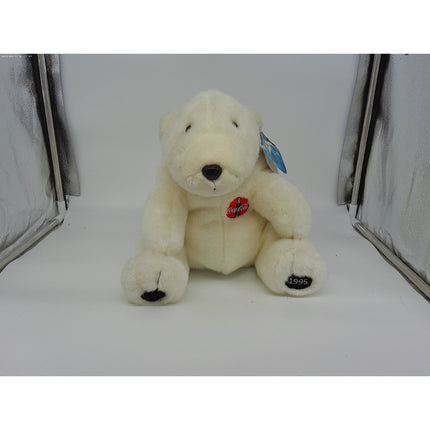 Vintage 1995 Coca Cola White Polar Bear Teddy Plush Toy 11" with tag