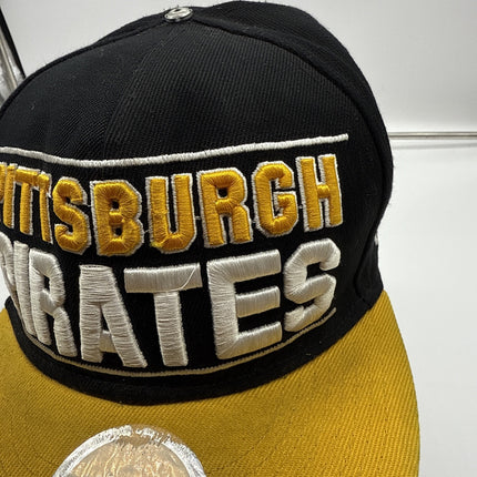 Pittsburgh Pirates New Era Fits Vintage SnapBack Cap Hat - Black Yellow