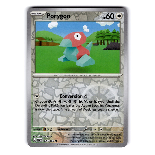 Porygon Common SV: Scarlet & Violet 151 137/165 NM