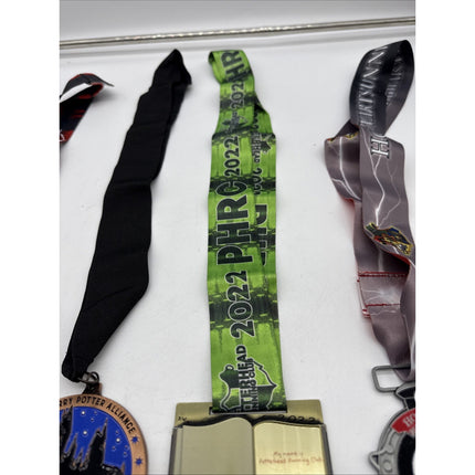 Harry Potter Hogwarts Running Club Race Medals Medallions W/ Lanyards Potterhead