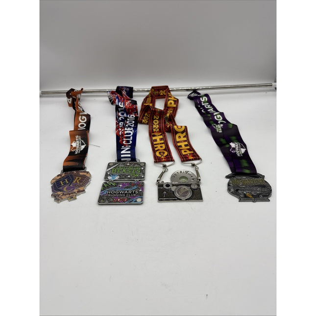 Harry Potter Hogwarts Running Club Race Medals Medallions W/ Lanyards Potterhead