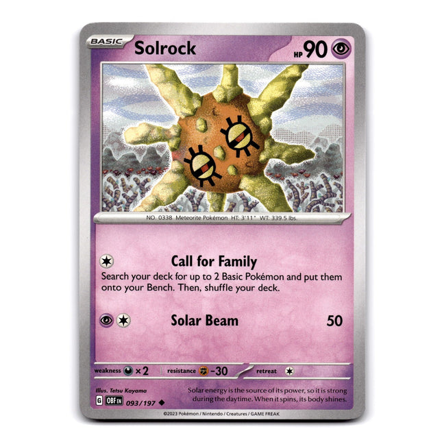 Solrock Uncommon SV03: Obsidian Flames 093/197 NM