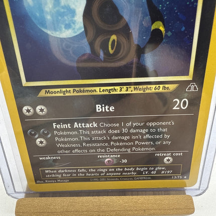2001 Pokémon Neo Discovery Umbreon 13/75 Holo Ungraded NEVER PLAYED Nintendo