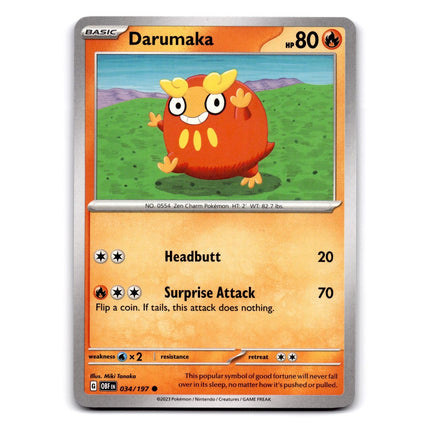 Darumaka Common SV03: Obsidian Flames 034/197 NM