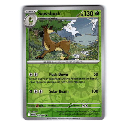 Sawsbuck Uncommon SV: White Flare 007/086 NM