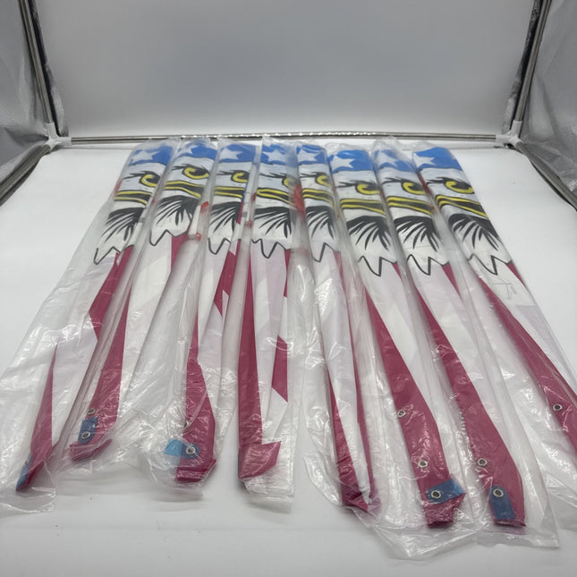 Lot Of 8 American Eagle Flag Style Single Line Kite Easy To Fly Children Kids