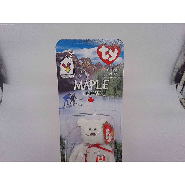 MAPLE THE BEAR-1996 MCDONALDS TY BEANIE BABY WITH RARE ERRORS 1993 OAKBROOK NIP