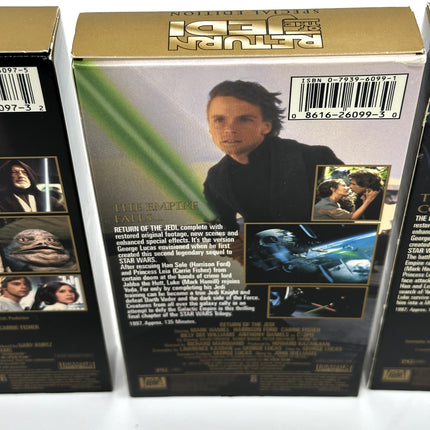 Star Wars Trilogy VHS 3-Tape Boxed Set THX Gold Special Edition 1997