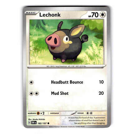 Lechonk Common SV03: Obsidian Flames 182/197 NM