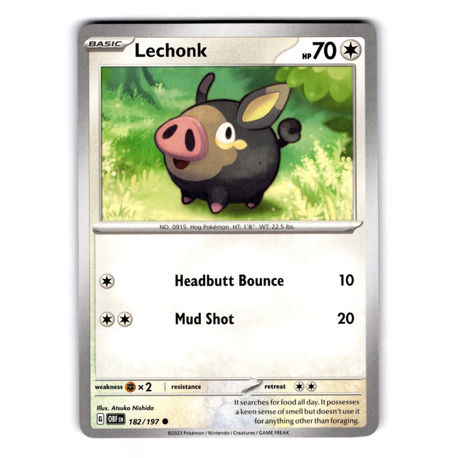 Lechonk Common SV03: Obsidian Flames 182/197 NM