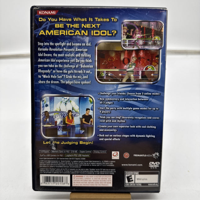 Karaoke Revolution Presents: American Idol Encore PS2 - CIB with Manual Tested