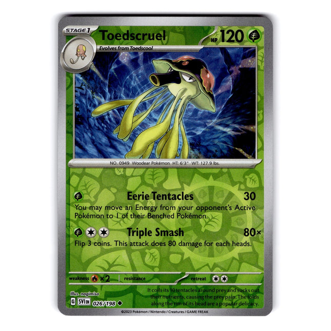 Toedscruel Uncommon SV01: Scarlet & Violet Base Set 026/198 NM