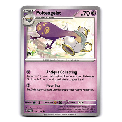 Polteageist Uncommon SV03: Obsidian Flames 098/197 NM