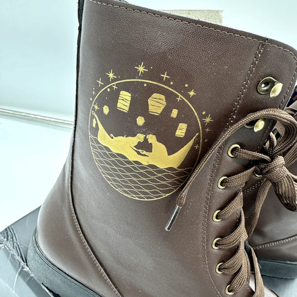 Disney Tangled Lantern Fold Over Boots Size 11 Woman’s Boots