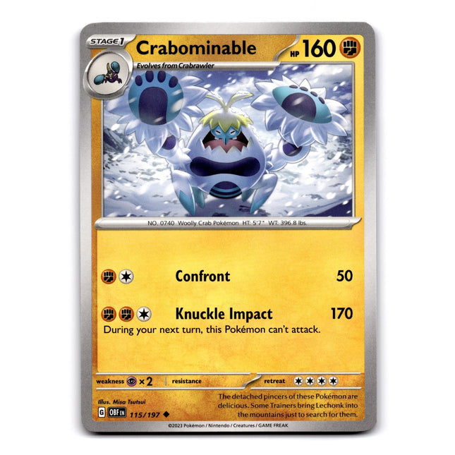 Crabominable Uncommon SV03: Obsidian Flames 115/197 NM