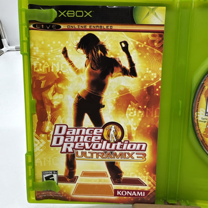 Dance Dance Revolution Ultramix 3 (XBOX 2005) GOOD W/MANUAL! GAME ONLY