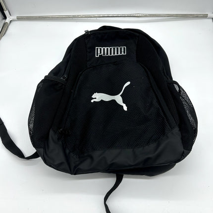 Black PUMA Backpack With two Side Drink Pockets, perfect gym bag, White Emblem