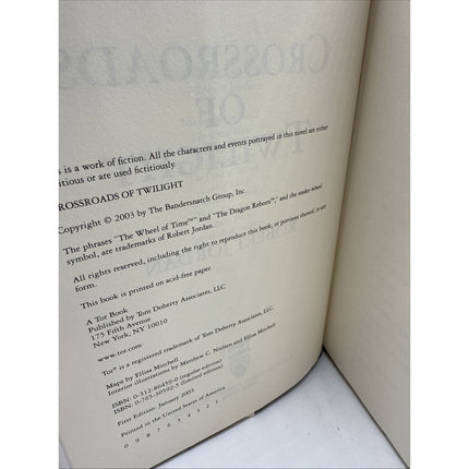 Crossroads Of Twilight Hardcover Book 10 The Wheel Of Time Robert Jordan 1st Ed