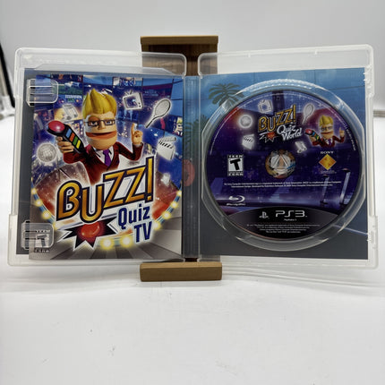 BUZZ QUIZ TV GAME FOR PS3 PLAYSTATION 3, GAME DISC, CASE, MANUAL, NO BUZZERS