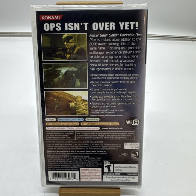 Metal Gear Solid: Portable Ops Plus (Sony PSP, 2007) BRAND NEW SEALED